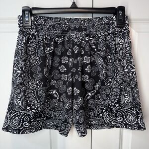 AZVA Paisley Mesh Shorts Bandana Performance Men's Size XS Black, Retail $45 EUC